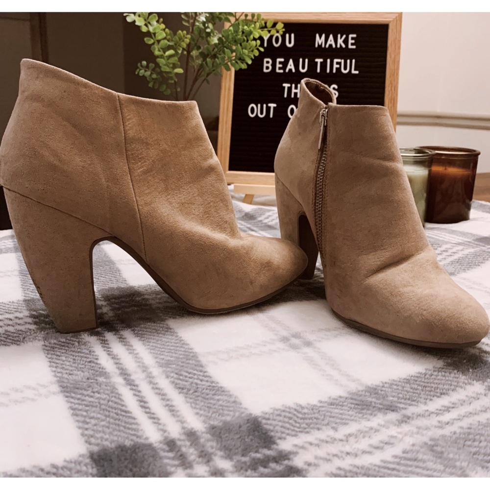 Light Tan Suede ankle boots